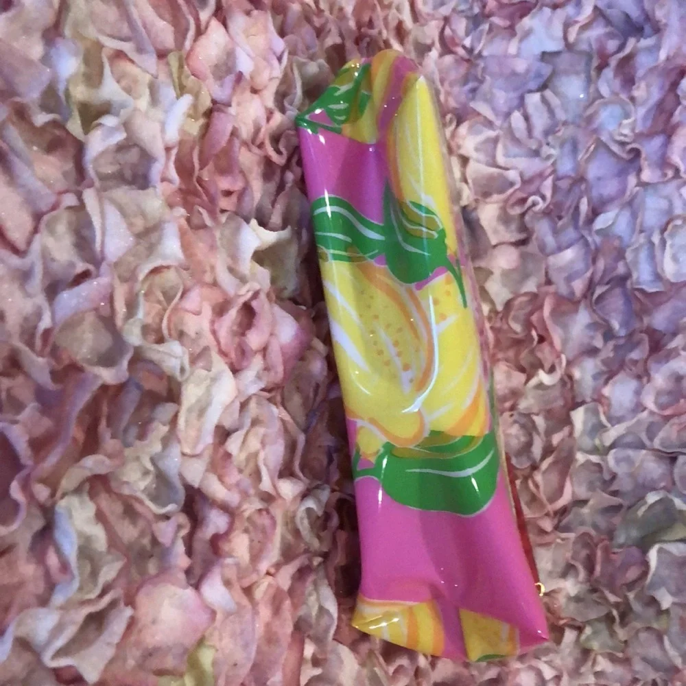 Lilly Pulitzer star fish gold bracelet and Lemon Print Plastic Cosmetic Bag
